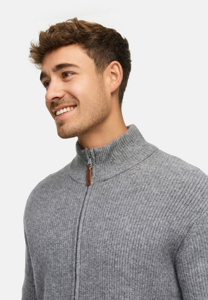 INDICODE Strickjacke Herren INPeace Cardigan Herrenstrickjacke mit V-Ausschnitt und Knopfleiste – Bild 3 von 5