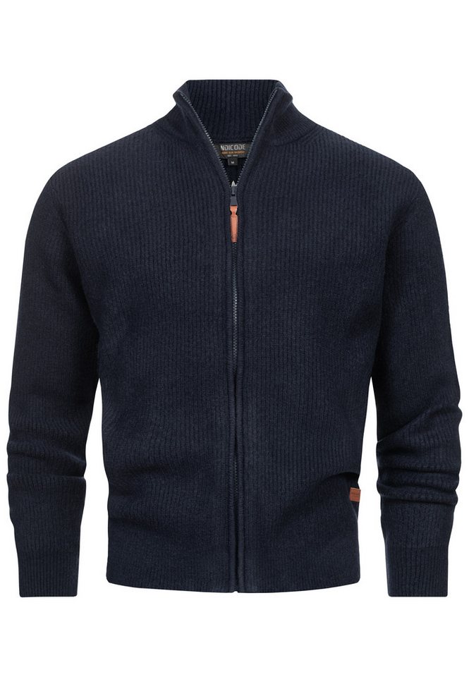 INDICODE Strickjacke Herren INPeace Cardigan Herrenstrickjacke mit V-Ausschnitt und Knopfleiste – Bild 2 von 5