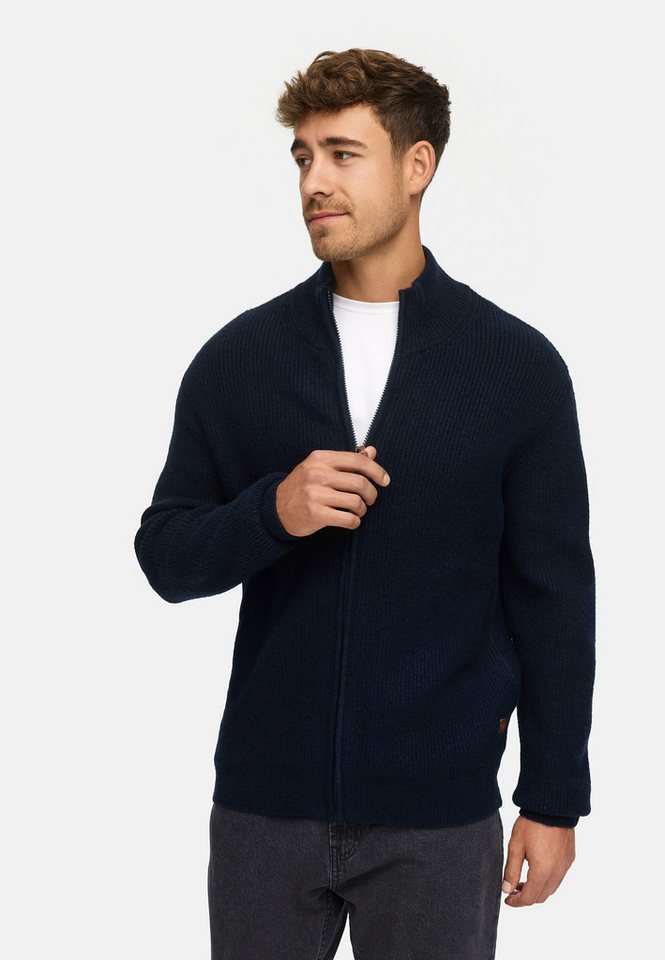 INDICODE Strickjacke Herren INPeace Cardigan Herrenstrickjacke mit V-Ausschnitt und Knopfleiste – Bild 3 von 5