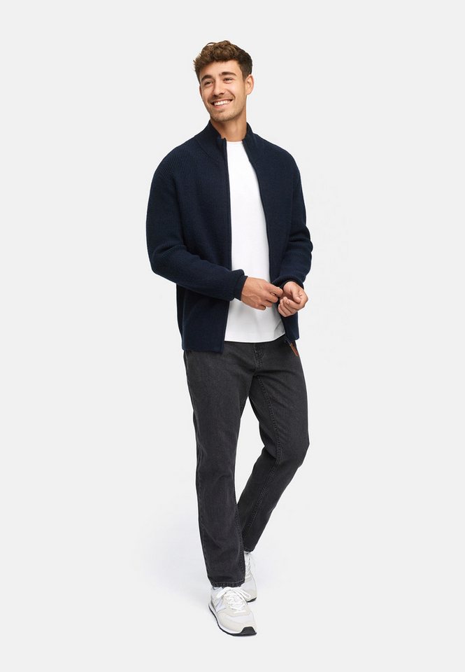 INDICODE Strickjacke Herren INPeace Cardigan Herrenstrickjacke mit V-Ausschnitt und Knopfleiste – Bild 5 von 5
