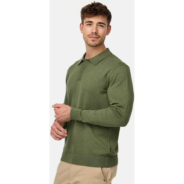 INDICODE Strickpullover Herren INChips Pullover Feinstrick-Pullover im Polo-Stil