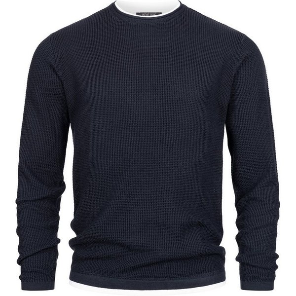 INDICODE Strickpullover Herren INVillads Pullover Herrenpullover Strickpullover in moderner Two-in-One-Optik