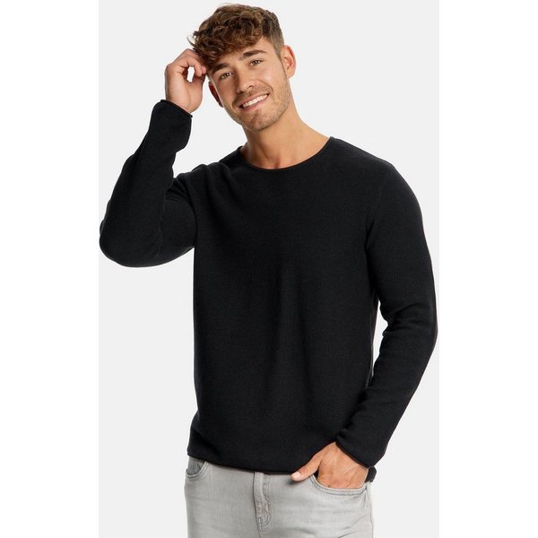 INDICODE Strickpullover Herren Loakim Pullover Herrenpullover aus elastischer Baumwoll-Qualität, Rundhalsausschnitt