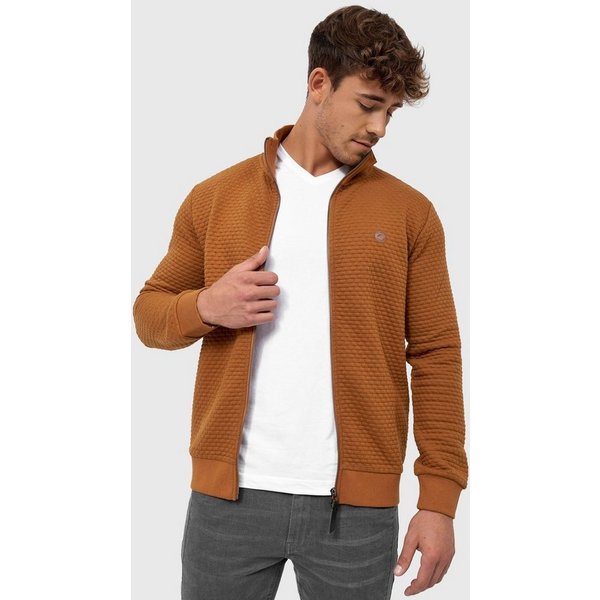 INDICODE Sweatjacke Herren Bermie Herrenjacke Reißverschluss mit strukturierter Oberfläche