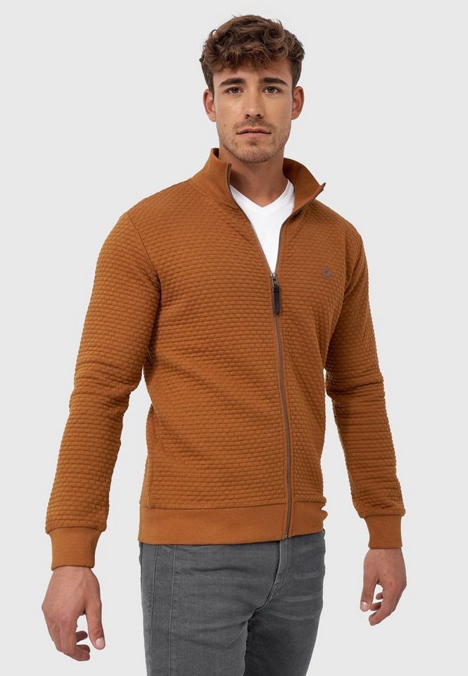 INDICODE Sweatjacke Herren Bermie Herrenjacke Reißverschluss mit strukturierter Oberfläche – Bild 3 von 5