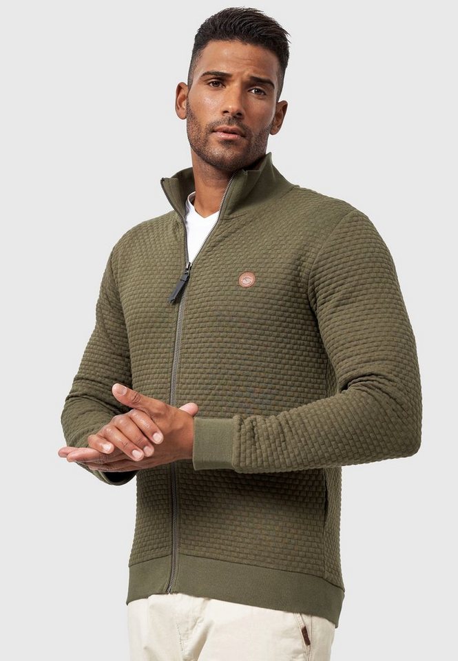 INDICODE Sweatjacke Herren Bermie Herrenjacke Reißverschluss mit strukturierter Oberfläche – Bild 3 von 5