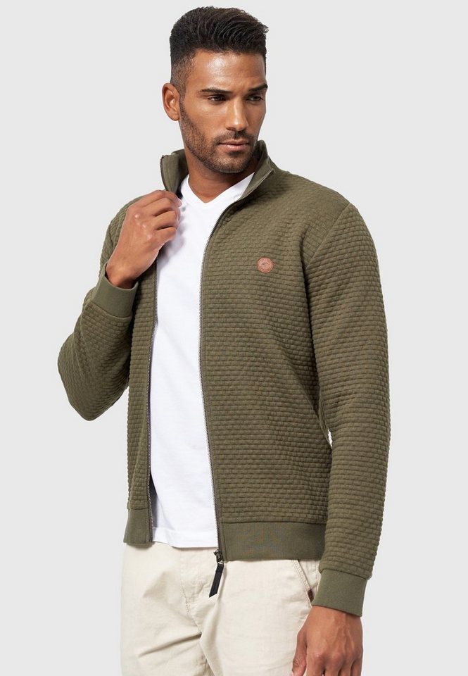 INDICODE Sweatjacke Herren Bermie Herrenjacke Reißverschluss mit strukturierter Oberfläche – Bild 4 von 5