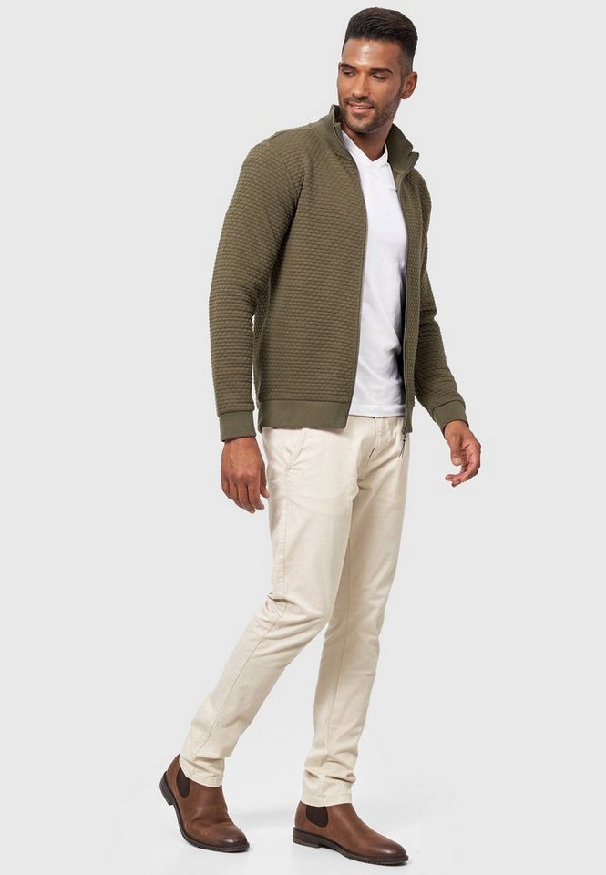 INDICODE Sweatjacke Herren Bermie Herrenjacke Reißverschluss mit strukturierter Oberfläche – Bild 5 von 5
