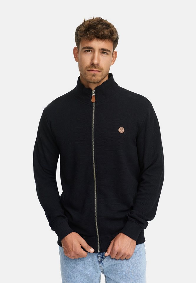 INDICODE Sweatjacke Herren INGuadalupe Cardigan Herrenstrickjacke mit dezentem Logoprint auf der Brust – Bild 3 von 5