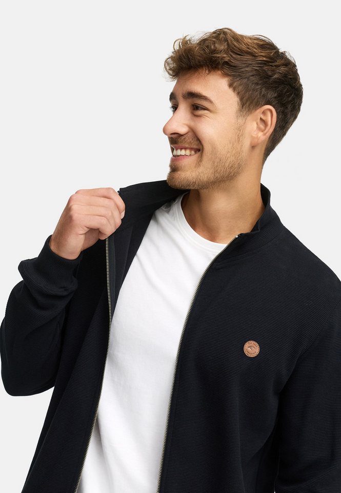 INDICODE Sweatjacke Herren INGuadalupe Cardigan Herrenstrickjacke mit dezentem Logoprint auf der Brust – Bild 4 von 5