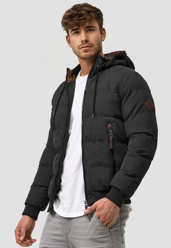 INDICODE Winterjacke Herren Adeline Jacke Winter Herrenjacke mit Teddyfutter, gefütterte Kapuze – Bild 3 von 5