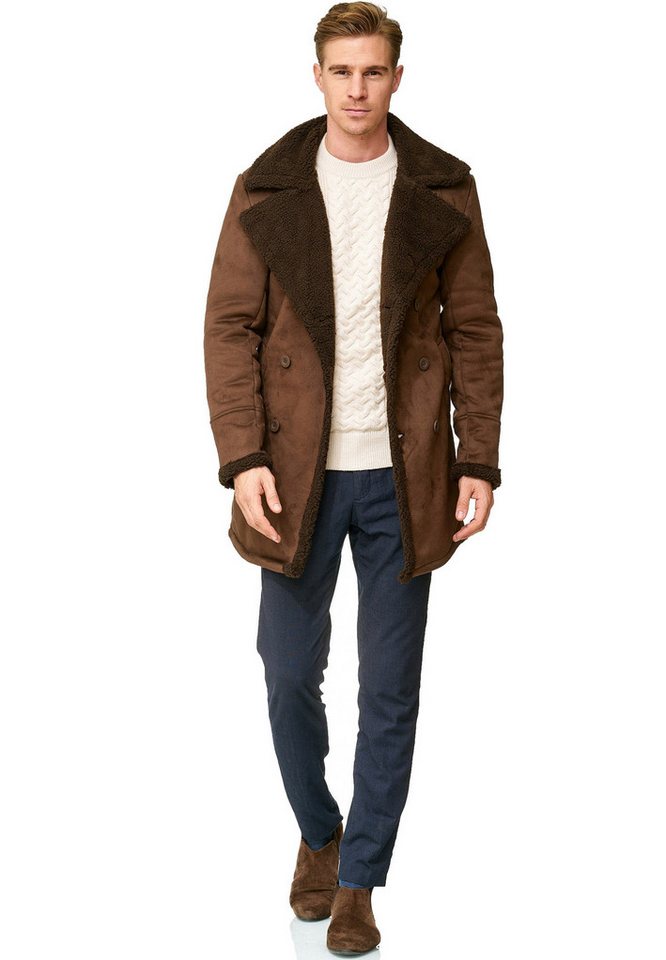 INDICODE Wintermantel Herren Barlow Mantel Winter Herrenmantel mit kuscheligem Innenfutter – Bild 5 von 5