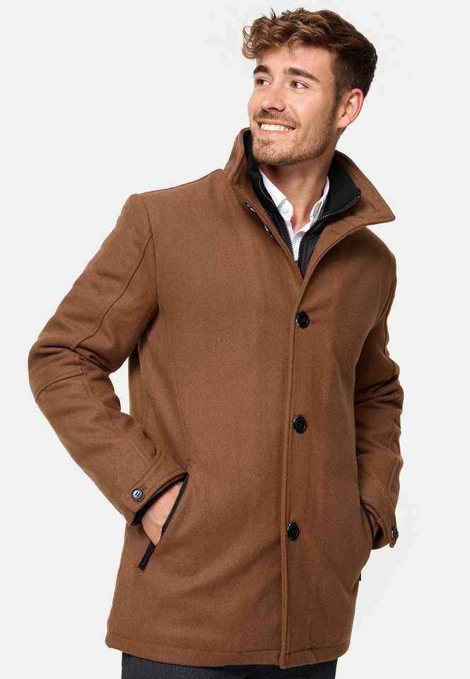 INDICODE Wintermantel Herren Brittany Mantel Winter Herrenmantel mit wattierter Innenjacke und Zippertaschen – Bild 3 von 5