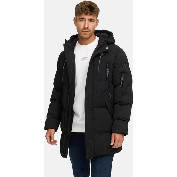 INDICODE Wintermantel Herren INLondoy Jacke Winter Herrenjacke Parka mit markanter Struktur und Kapuze