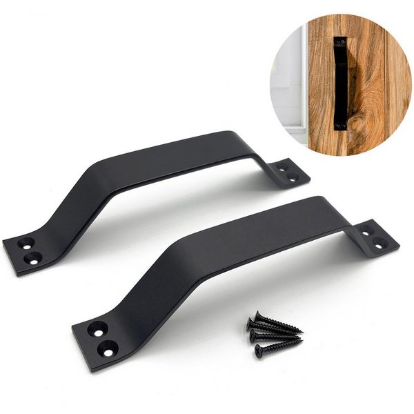 INDO Türbeschlag Scheunentorgriff, Stahl, Vorschraubgriff, Schiebetür Handgriff (Spar-Set mit 2 Türgriffen, Versandkostenfreie Lieferung, 10 St., 2 Türgriffe pr