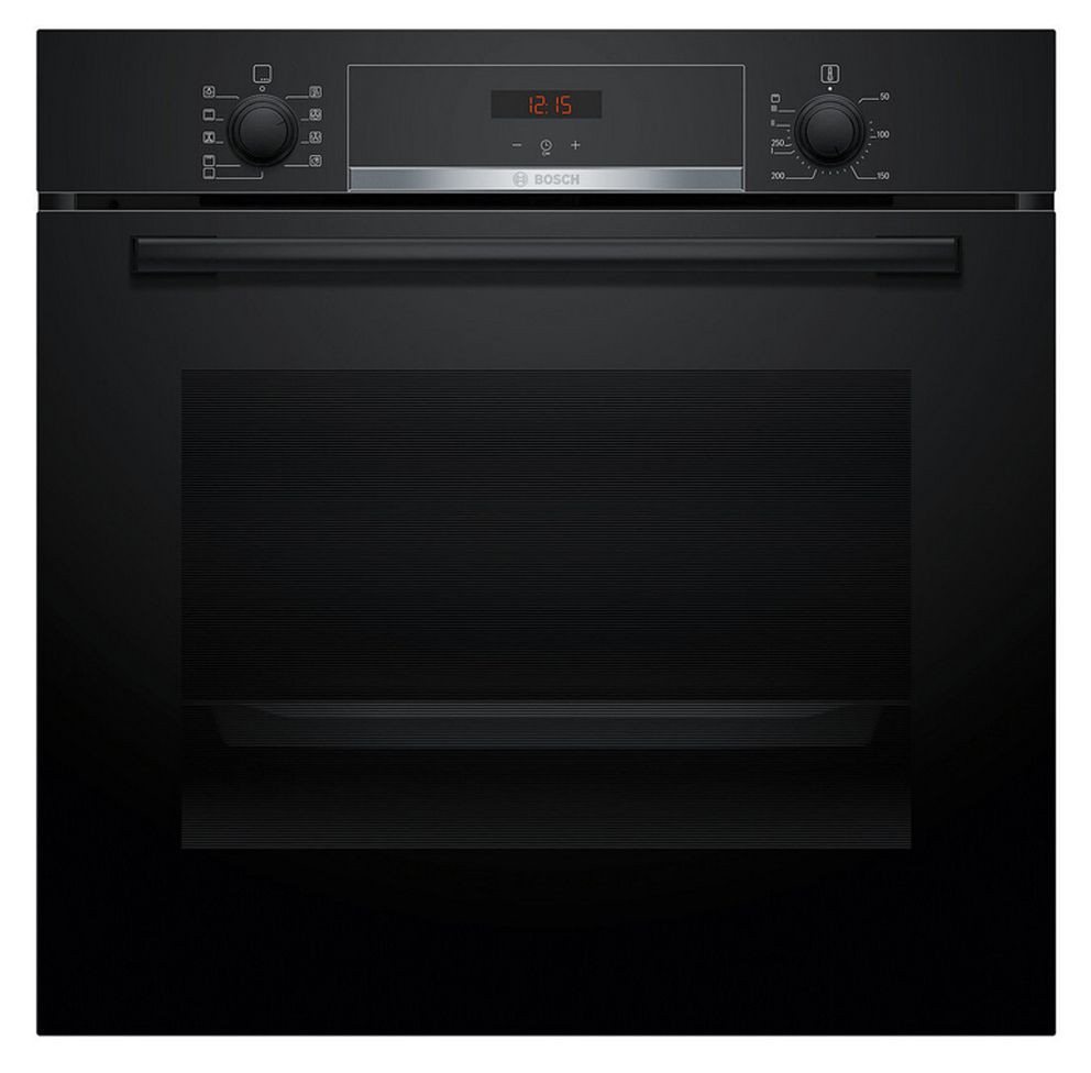 BOSCH Induktions Herd-Set Bosch Serie 4 Autark Einbau Backofen Schwarz und Kochfeld Induktion, mit 1-fach-Teleskopauszug, -EcoClean (Rückwand) Backofen, 3D-Luft – Bild 3 von 5