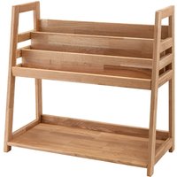 Kinderregal 'Montessori' B83xT38xH75cm, Bücherregal oben, Wildeiche geölt