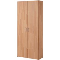 Schrank 'buxing solid' mit 2 langen Türen B 80 x T 33 x H 185,5 cm, glatte Front, Buche