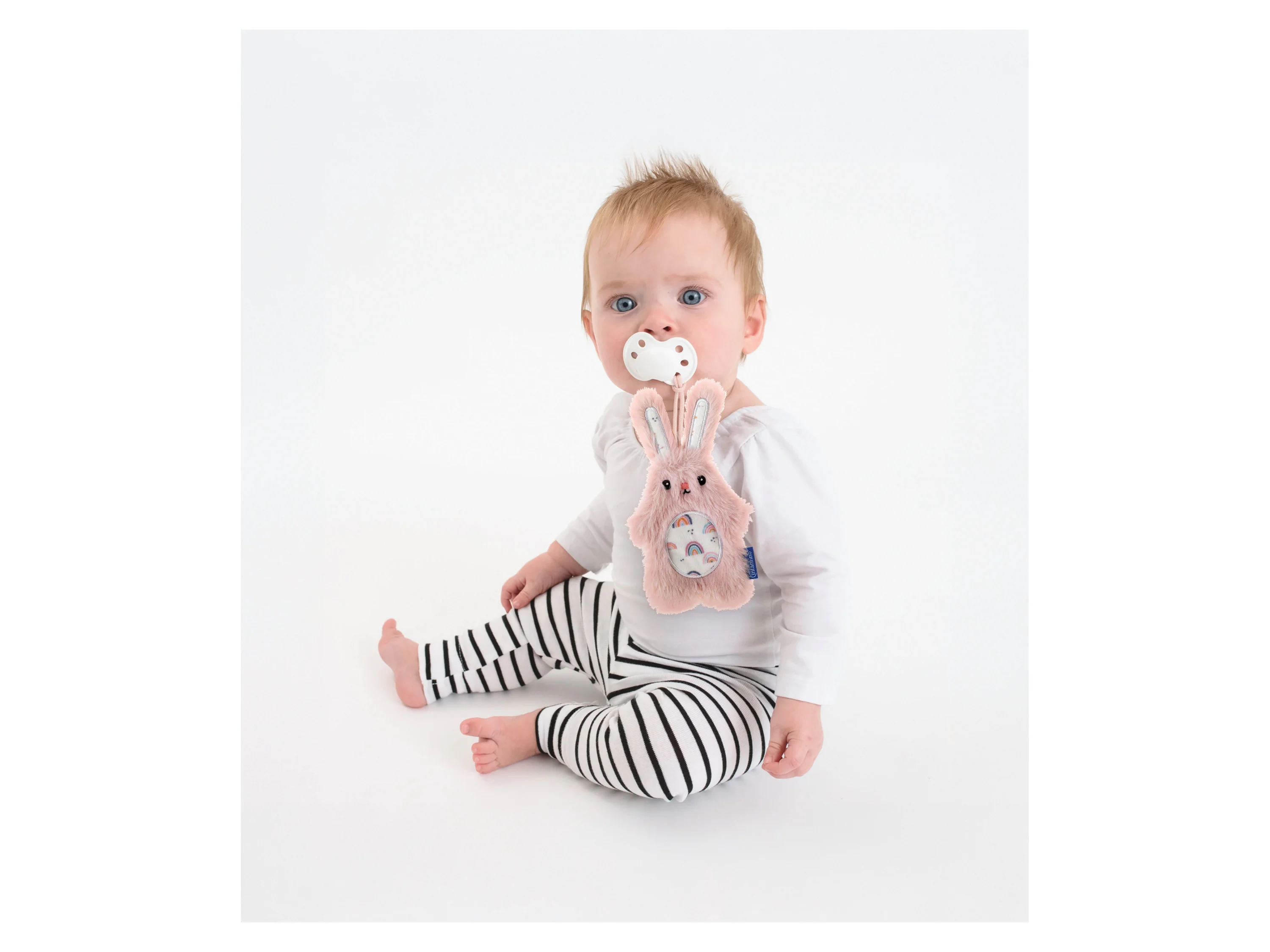 INFANTINO Schnullerkette und Schnuffeltuch (Rosa) – Bild 2 von 3