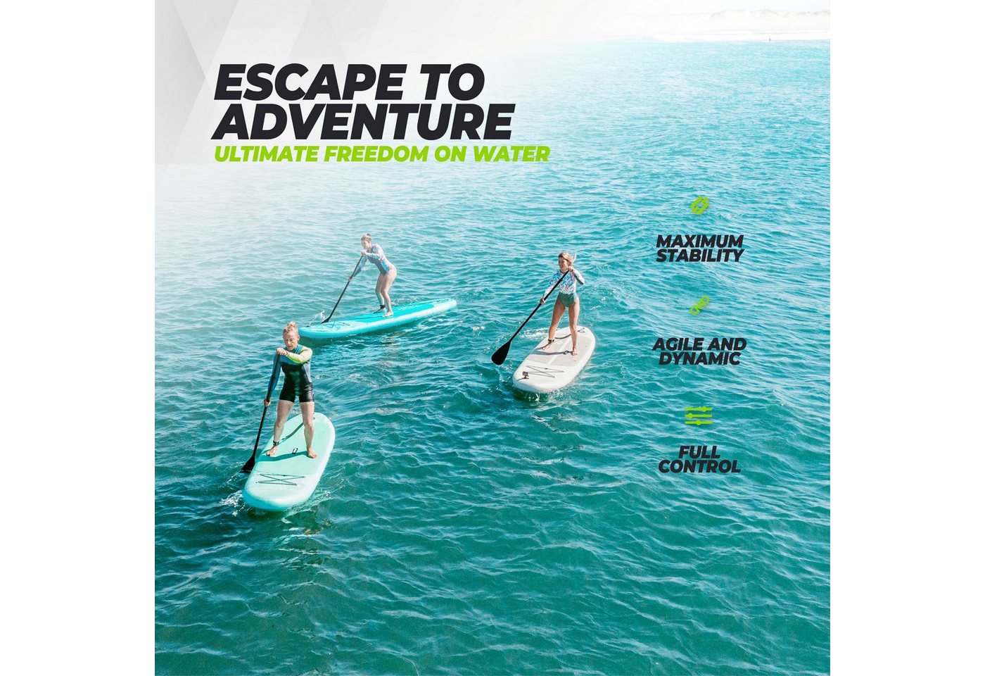 VirtuFit Inflatable SUP-Board Ocean 275 - Pink - mit Zubehör und Tragetasche – Bild 2 von 5