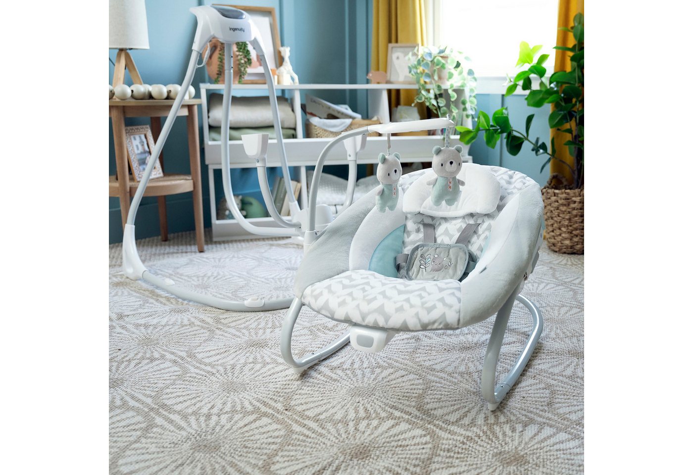 ingenuity Babywippe SimpleComfort Compact Soothing Swing & Rocker - Raylan, mit Sound-Effekt – Bild 3 von 5
