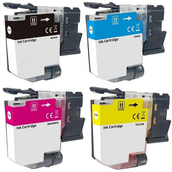inkpro Druckerpatronen-Set LC-521 kompatibel mit Brother LC521 Tintenpatrone (für Brother DCP-J1260 W, DCP-J1310 DW, DCP-J1313 DW, DCP-J1360 DW, DCP-J1460 DW, 4