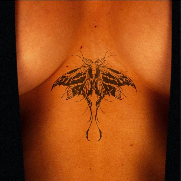 Inkster Schmuck-Tattoo Detaillierte Motte Tattoo, wasserfestes temporäres Tattoo, 2 Wochen Halt
