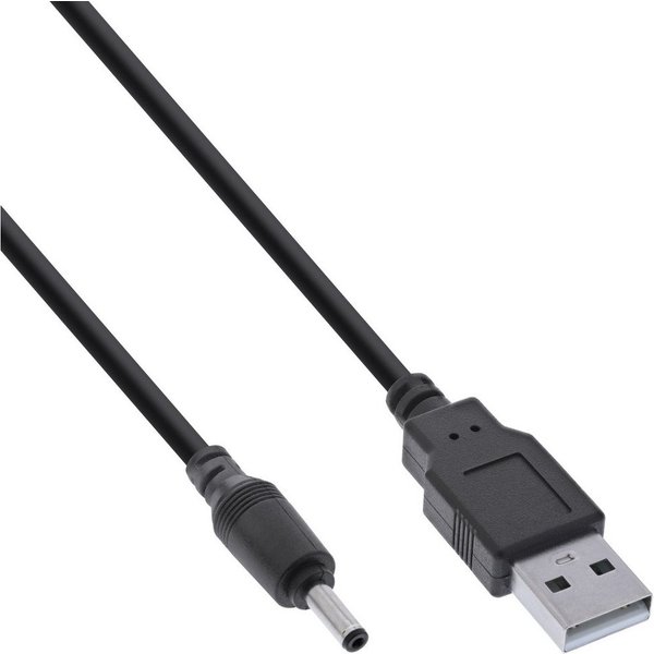 Inline InLine® USB DC Stromadapterkabel, USB A Stecker zu DC 3,5x1,35mm 1m Stromkabel