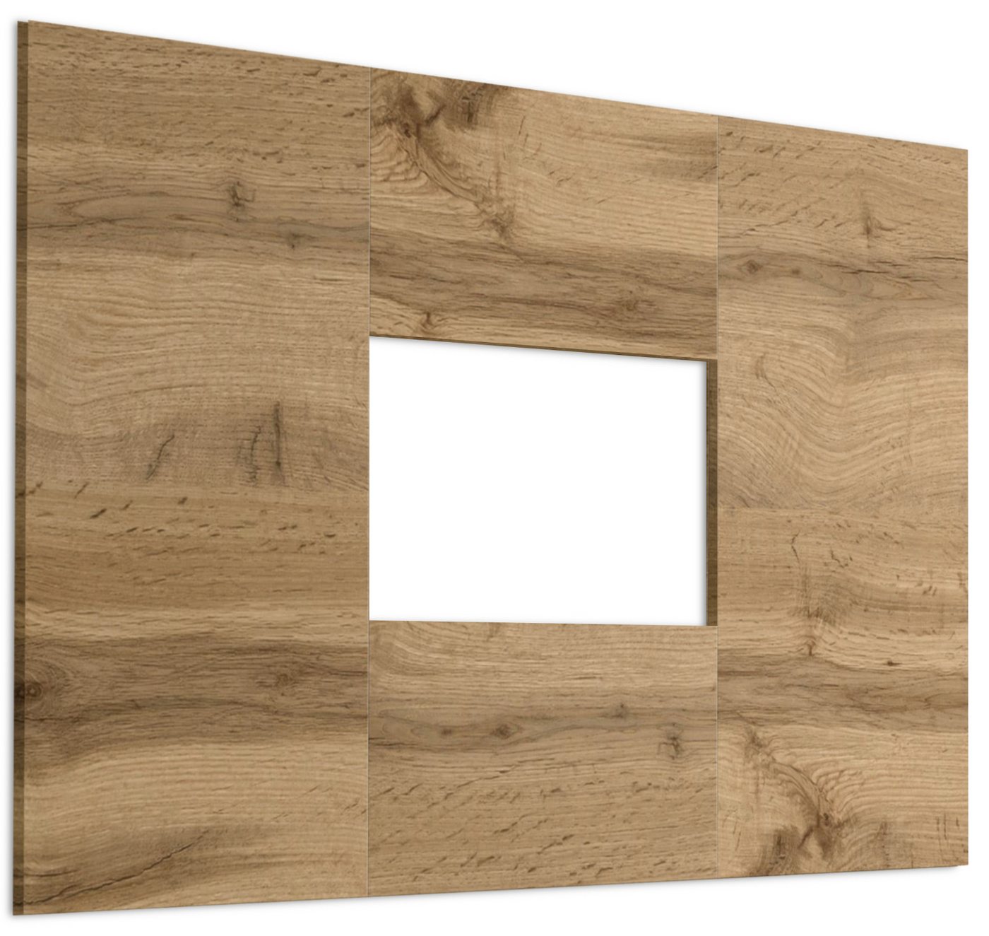 Inn.Furn Wandpaneel Public, BxL: 60x118 cm, (Flat-TV Rückwandpaneel in Eiche Wotan, 180 x 118 cm) mit Ausschnitt für TV-Wandhalterung – Bild 3 von 5