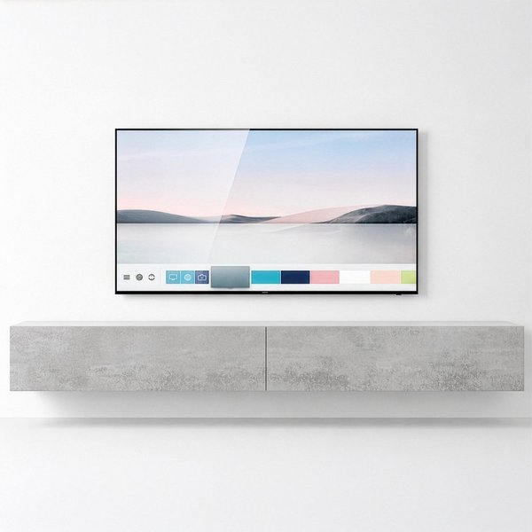 InnoFurn TV-Board Vela hängender Lowboard (2x hängender Fernsehschrank), Sanftes Öffnen, Made in Germany, Modernes Design