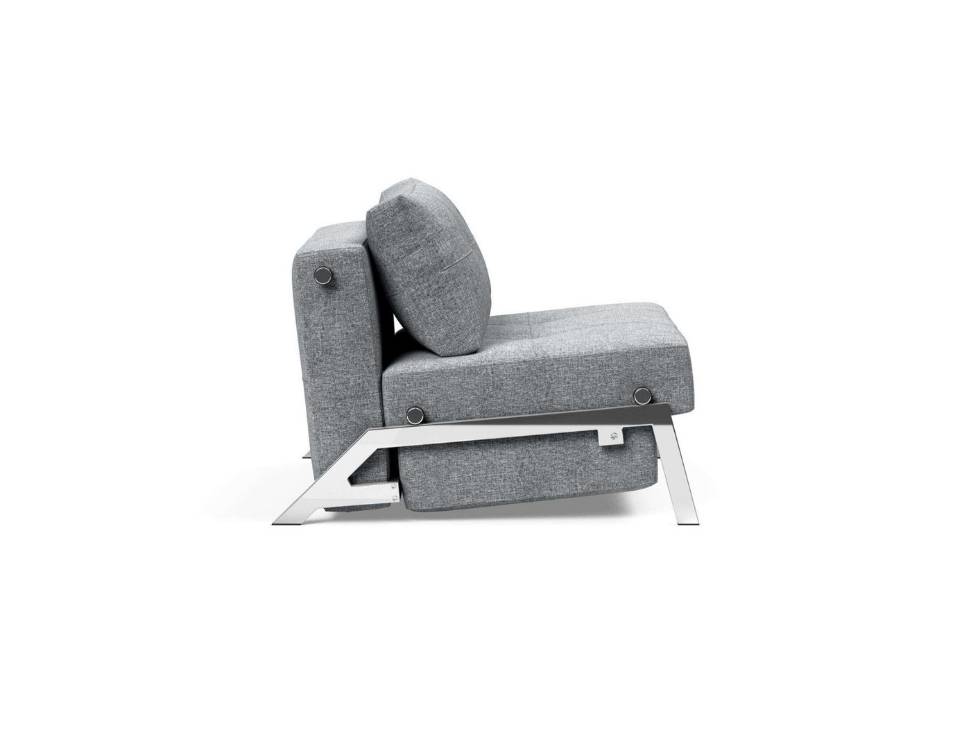 INNOVATION LIVING ™ Sessel CUBED Schlafsessel, bequem, hochwertige Verarbeitung, edle Chrom Füße – Bild 5 von 5