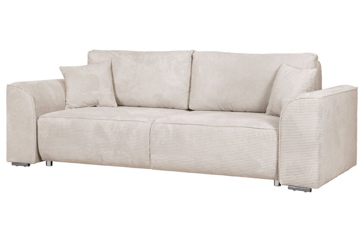 INOSIGN 3-Sitzer BEATRICE, B: 250 cm - wahlweise mit Bettfunktion, u. Bettkasten, incl. 2 Zierkissen – Bild 4 von 5