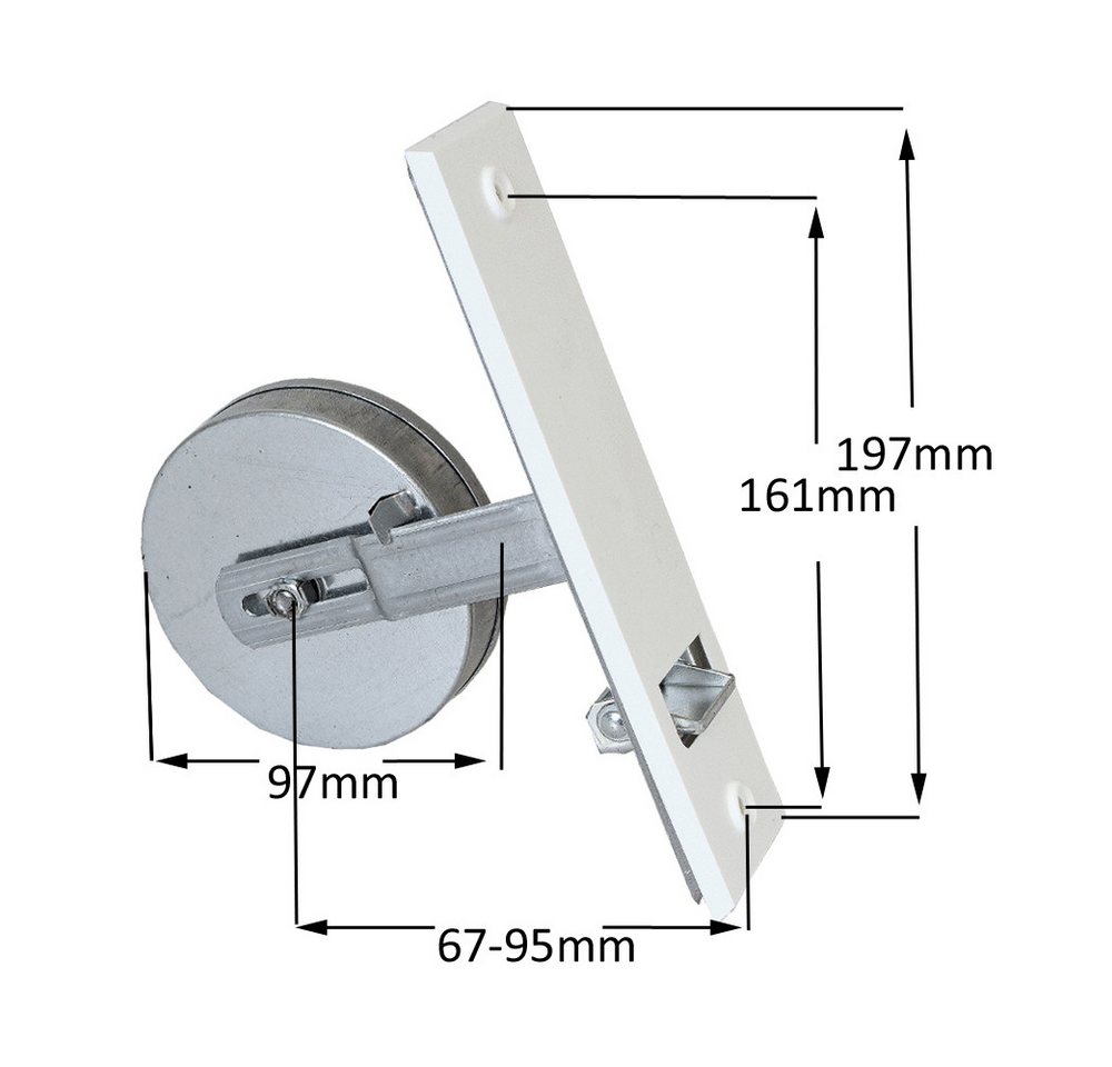 Inovatec Einlass-Gurtwickler Rollladen Einlass Gurtwickler + Abdeckplatte Lochabstand 161 mm, 1-tlg. – Bild 4 von 4