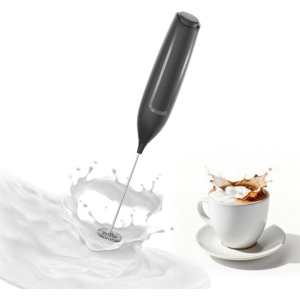 inschimmer Milchaufschäumer Elektrische Milchaufschäumer Stab Edelstahl für Kaffee Latte Macchiato