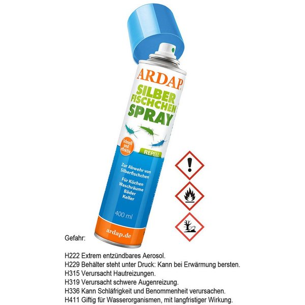 Ardap Insektenspray ARDAP Repell Silberfischchen Spray 400 ml