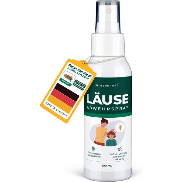 Silberkraft Insektenspray Silberkraft Kopfläusespray Effektiver Läuseschutz für Kopfhaut & Haare, 100.0 ml, 1-St., Läuse zuverlässig vorbeugen, Läuseabwehr für 