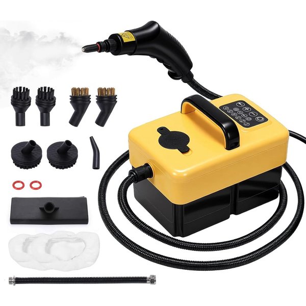 Insma Handdampfreiniger, 1500 W, 1,6L 6-stufig einstellbar, Hochdruck mit Spülmodus, 15s Aufheizen