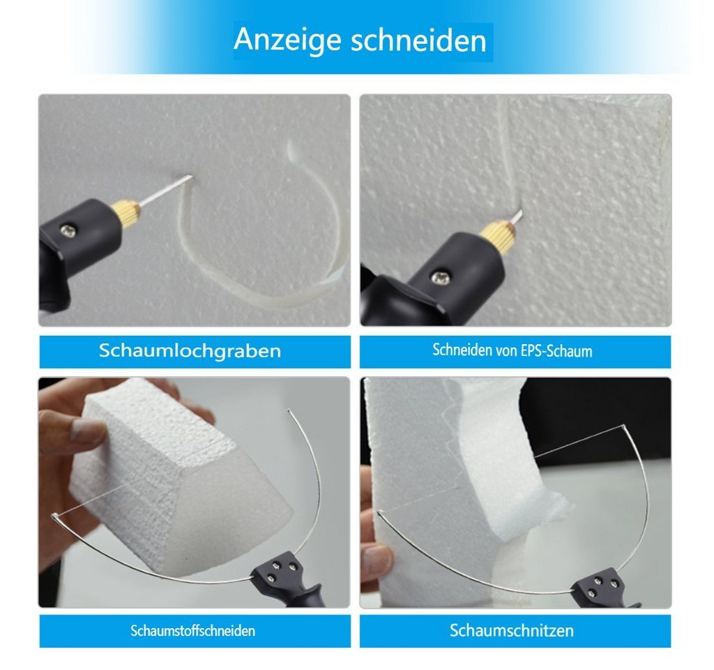 Insma Heißdrahtschneider, 18 in W, 3-in-1 elektrischer Schaumstoffschneider, elektrischer Schneidstift, für Styroporbogen – Bild 3 von 5
