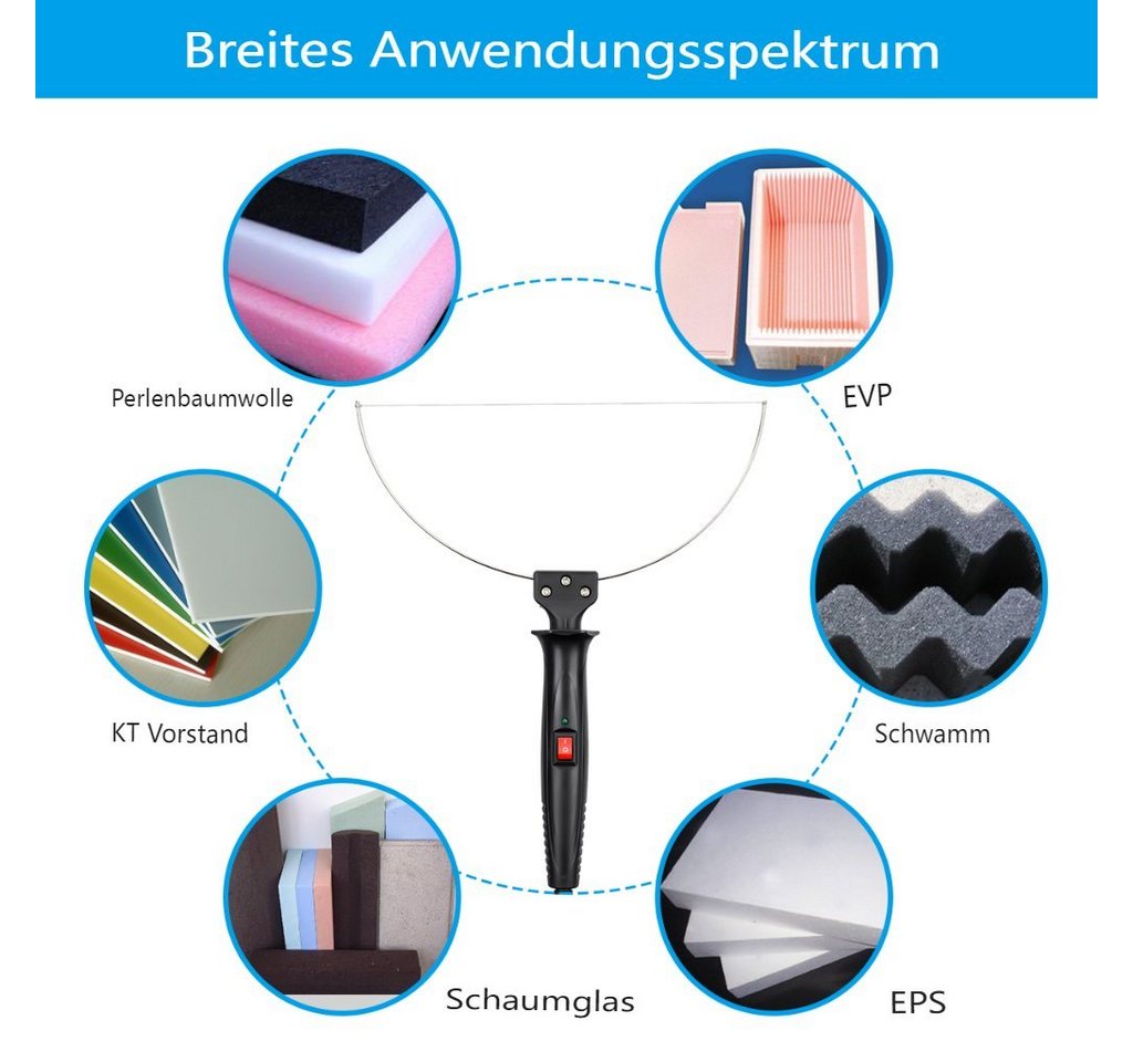 Insma Heißdrahtschneider, 18 in W, 3-in-1 elektrischer Schaumstoffschneider, elektrischer Schneidstift, für Styroporbogen – Bild 5 von 5