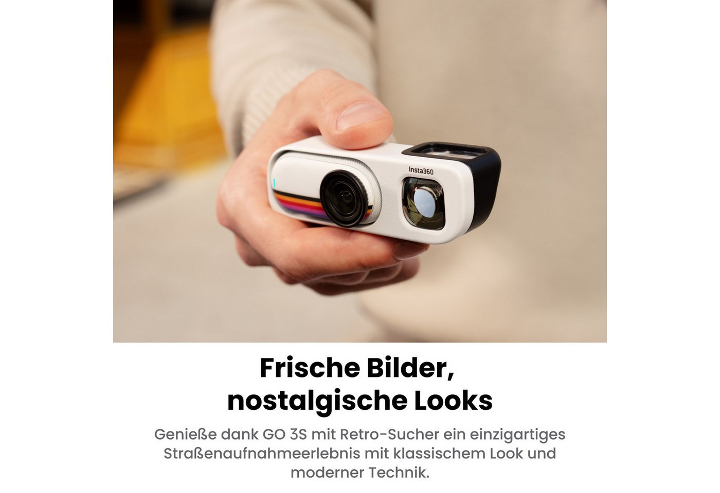 Insta360 Insta360 GO 3S Retro-Bundle Sonderedition – Kleine 4K Vlogging-Kamera Action Cam (4K Ultra HD, WLAN (Wi-Fi), Bluetooth) – Bild 3 von 5
