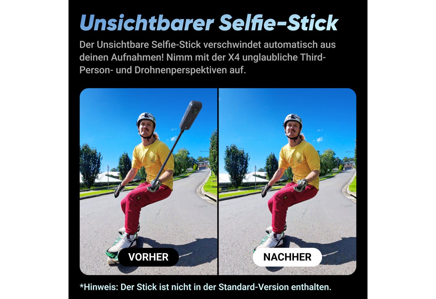 Insta360 Insta360 X4 – wasserdichte 8K 360°-Action-Cam, 4K Weitwinkelvideos Action Cam (8K, WLAN (Wi-Fi), Bluetooth) – Bild 3 von 5