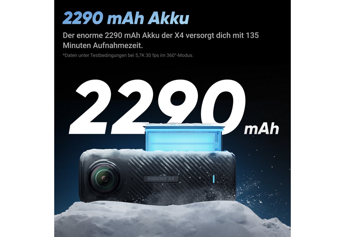 Insta360 Insta360 X4 – wasserdichte 8K 360°-Action-Cam, 4K Weitwinkelvideos Action Cam (8K, WLAN (Wi-Fi), Bluetooth) – Bild 5 von 5