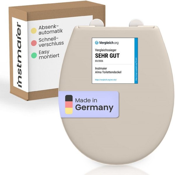 instmaier WC-Sitz Alma, Made in Germany, bakterienabweisendes Duroplast, bis 250kg