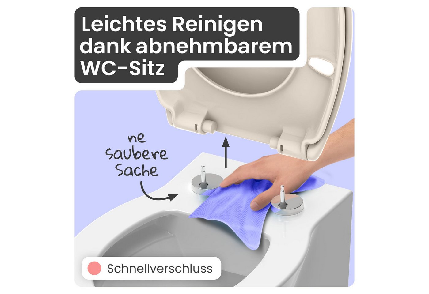 instmaier WC-Sitz Alma, Made in Germany, bakterienabweisendes Duroplast, bis 250kg – Bild 4 von 5