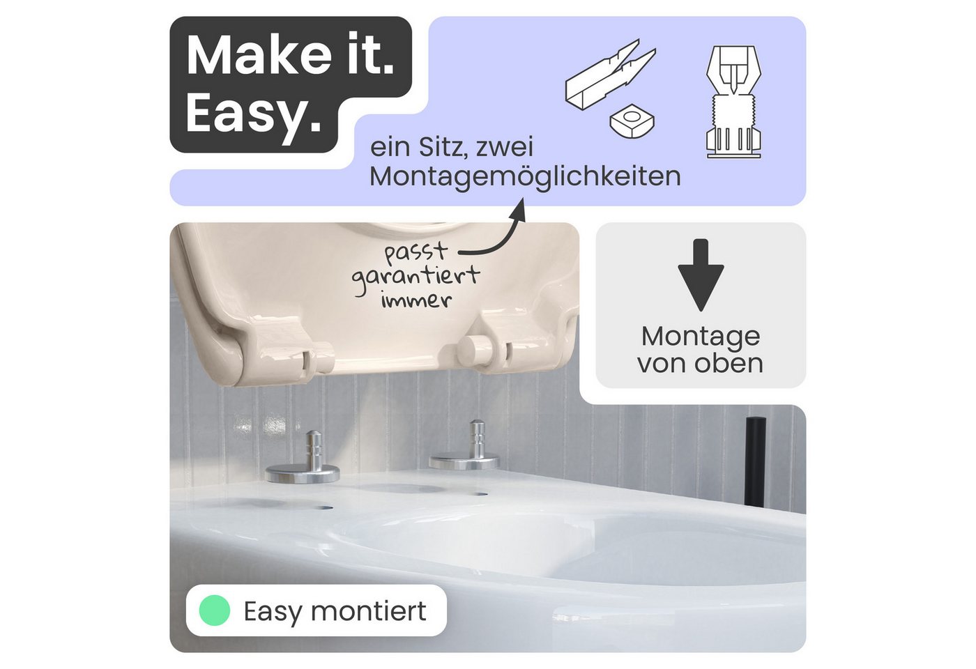 instmaier WC-Sitz Alma, Made in Germany, bakterienabweisendes Duroplast, bis 250kg – Bild 5 von 5