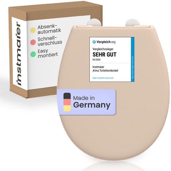instmaier WC-Sitz Alma, Made in Germany, bakterienabweisendes Duroplast, bis 250kg