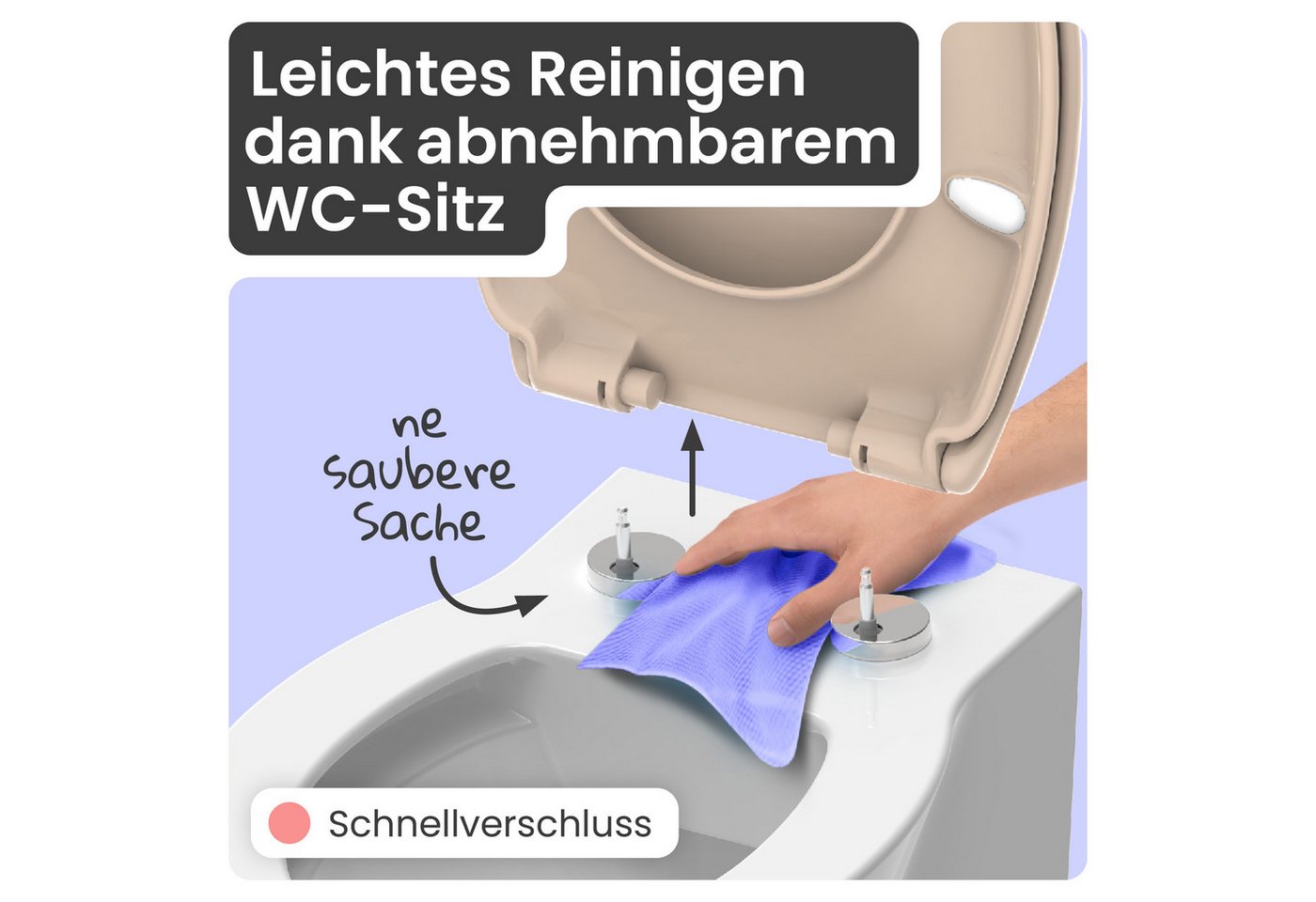 instmaier WC-Sitz Alma, Made in Germany, bakterienabweisendes Duroplast, bis 250kg – Bild 4 von 5