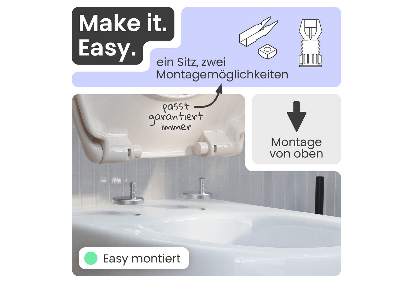 instmaier WC-Sitz Alma, Made in Germany, bakterienabweisendes Duroplast, bis 250kg – Bild 5 von 5