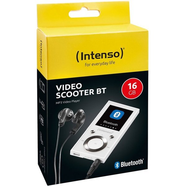 Intenso Intenso MP3 Player Video Scooter Bluetooth 16GB 1,8 Zoll Display weiß MP3-Player