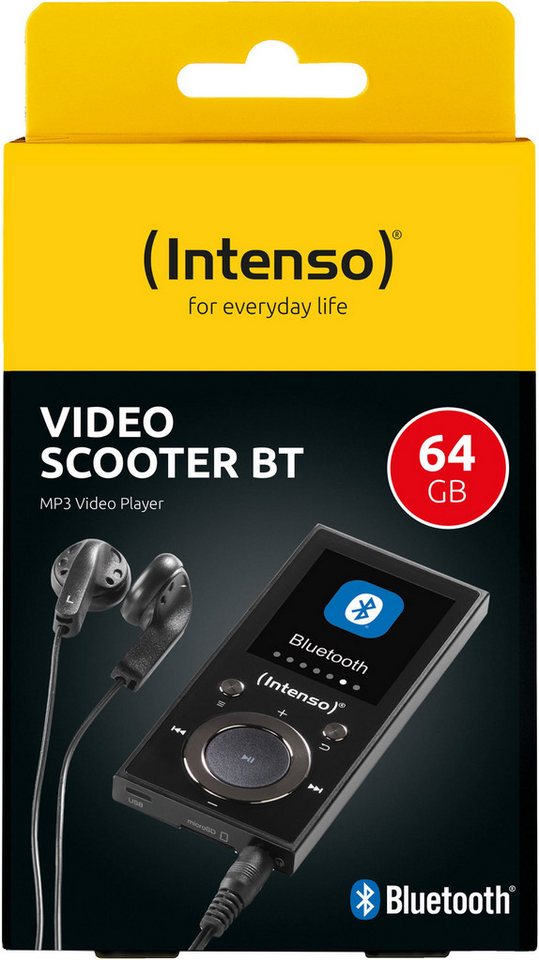 Intenso MP3 Player Video Scooter Bluetooth 64GB 1,8 Zoll Display schwarz MP3-Player – Bild 2 von 5